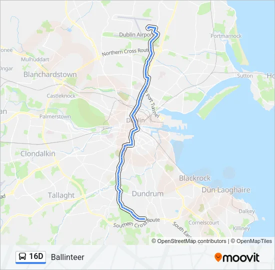 16D Bus Line Map