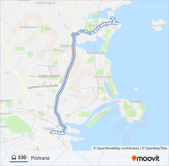 33D bus Line Map