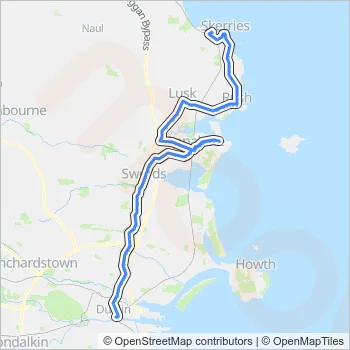 33E Bus Line Map