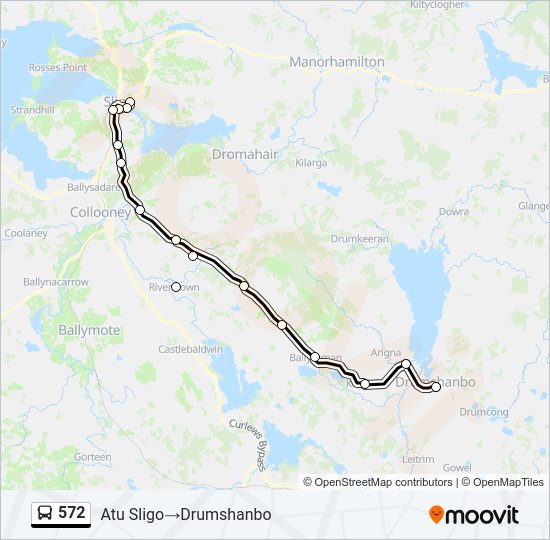 572 bus Line Map