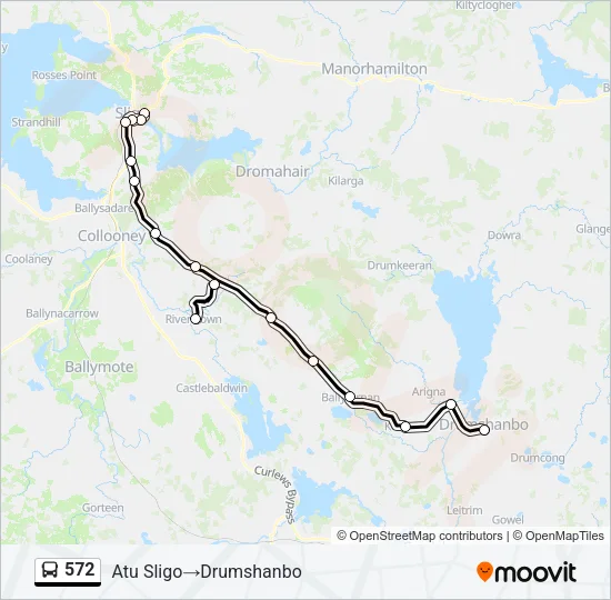 572 Bus Line Map