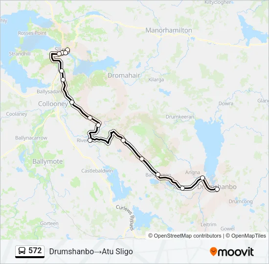 572 Bus Line Map