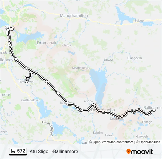 572 Bus Line Map