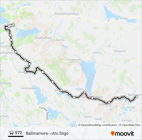 572 Bus Line Map