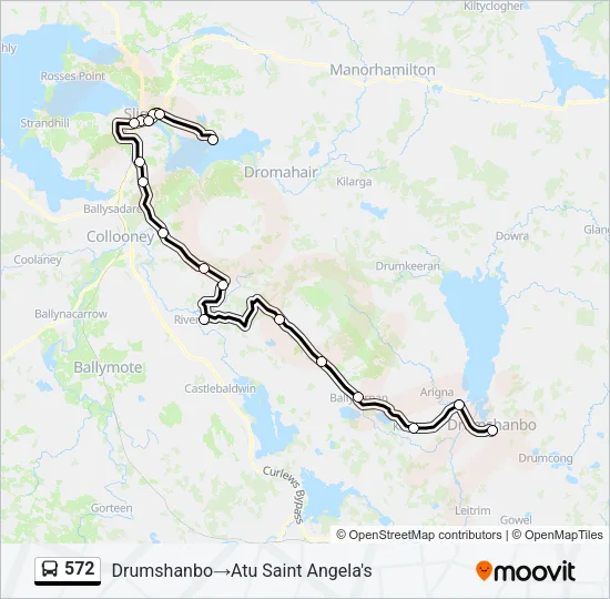 572 Bus Line Map