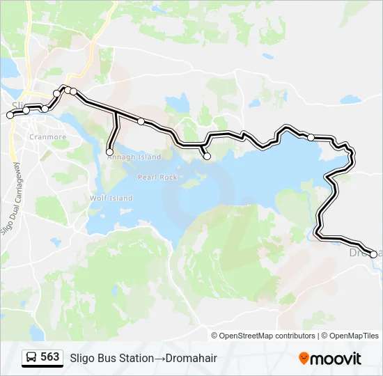 563 Bus Line Map