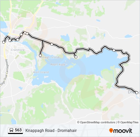 Plan de la ligne 563 de bus