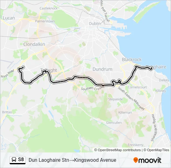 S8 Bus Line Map
