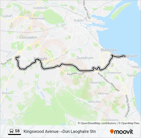 S8 Bus Line Map