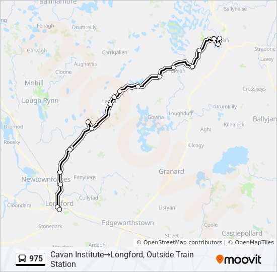 Bus 975 Route Map 975 Route: Schedules, Stops & Maps - Cavan Institute‎→Longford, Outside  Train Station (Updated)