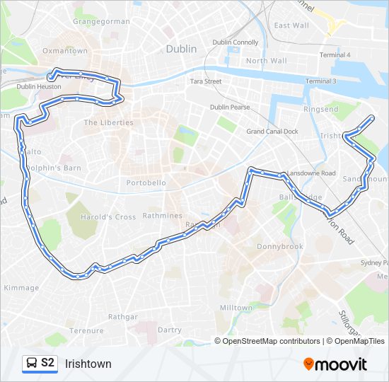 S2 bus Line Map