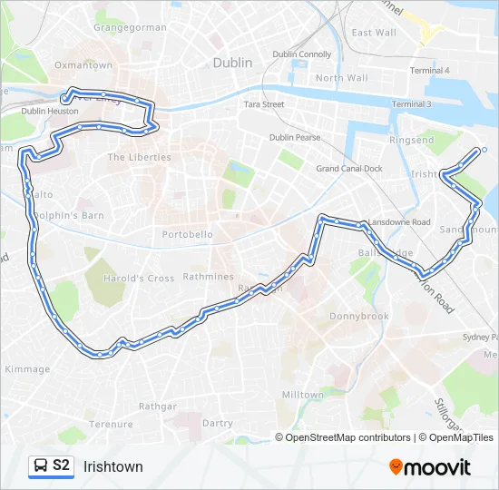 S2 Bus Line Map