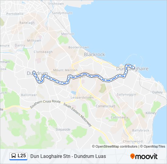 L25 bus Line Map
