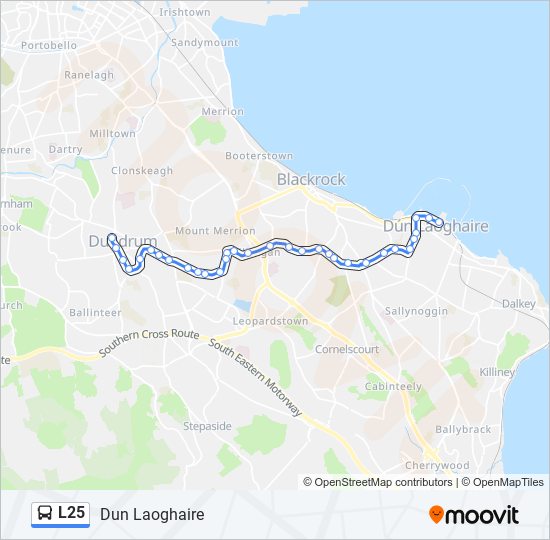 L25 bus Line Map