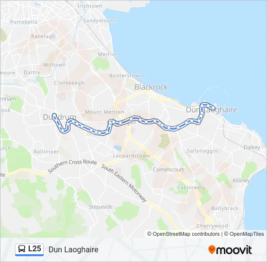 L25 Bus Line Map