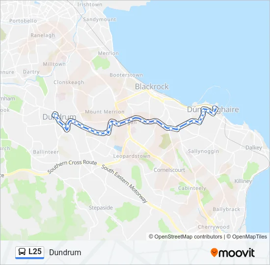 L25 Bus Line Map
