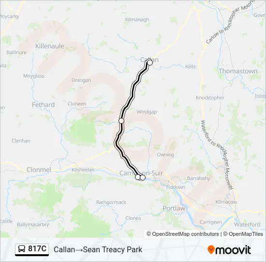 817C Bus Line Map