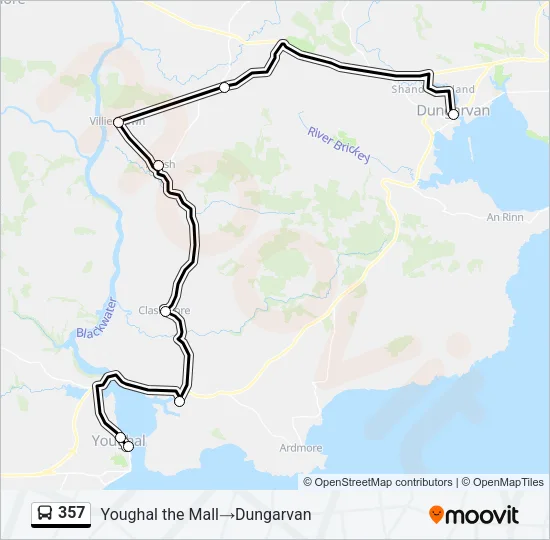 357 Bus Line Map