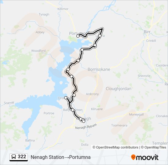 322 bus Line Map