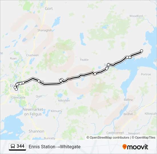 344 Bus Line Map