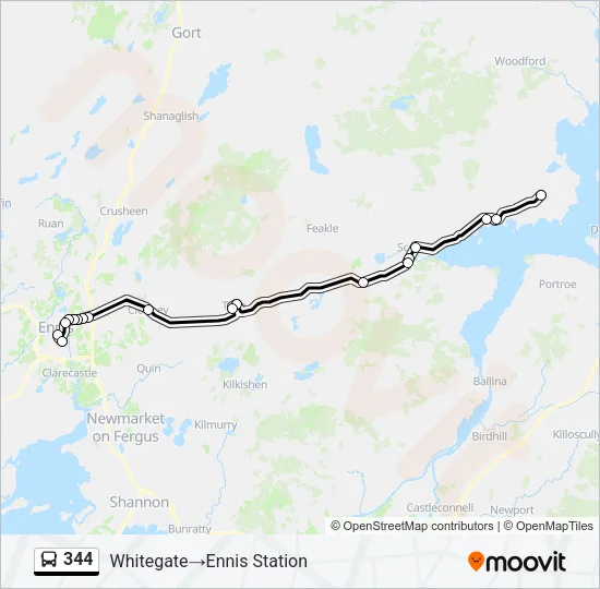 344 Bus Line Map