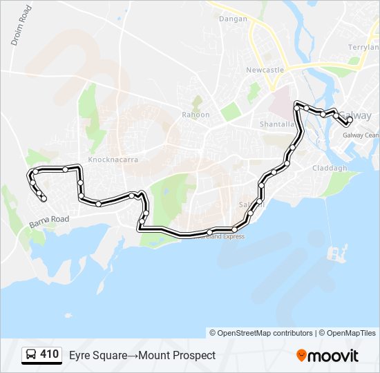 410 bus Line Map