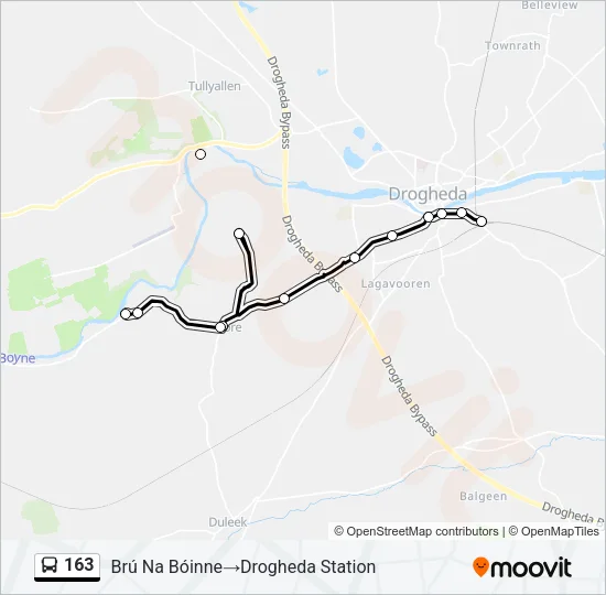 163 Bus Line Map
