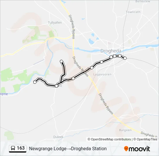 163 Bus Line Map