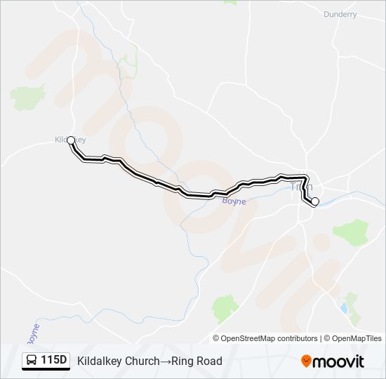 115D bus Line Map