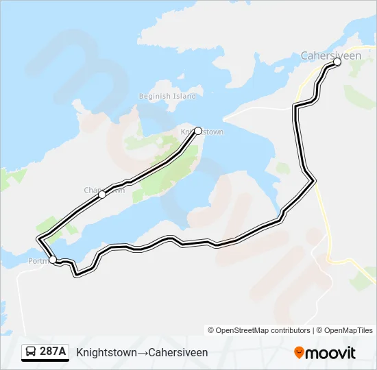 287A Bus Line Map