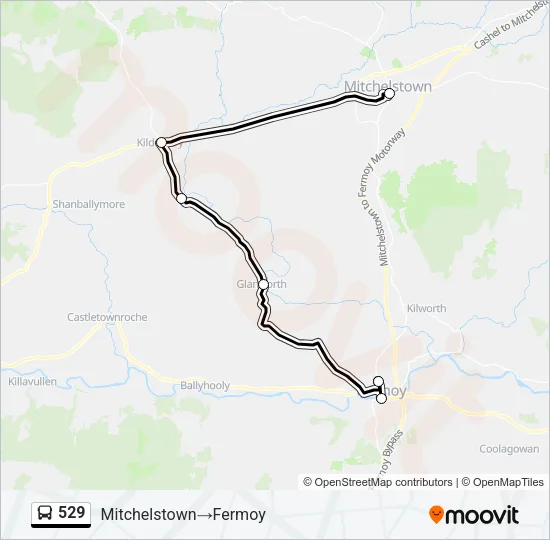529 Bus Line Map
