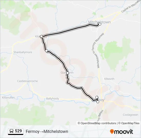 529 Bus Line Map
