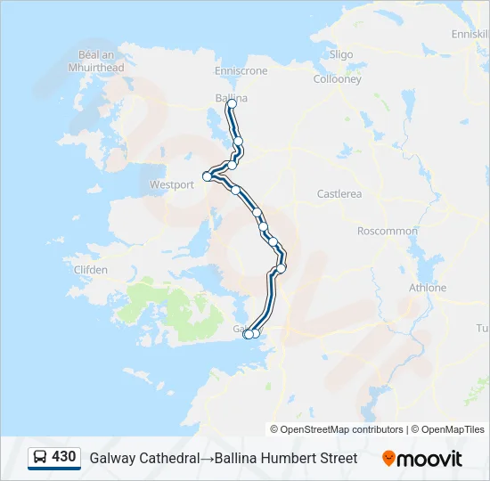 430 Bus Line Map