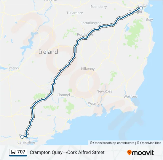 707 Bus Line Map