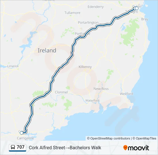 707 Bus Line Map