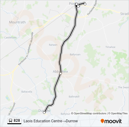 828 bus Line Map