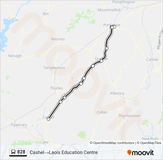 828 Bus Line Map