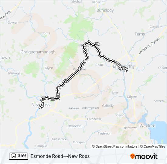 359 Bus Line Map