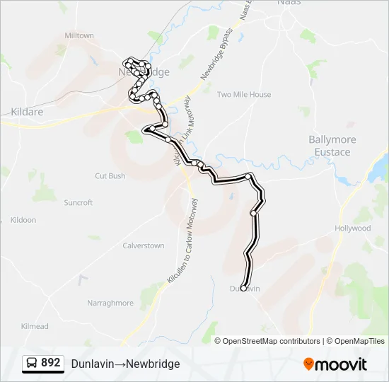 892 Bus Line Map