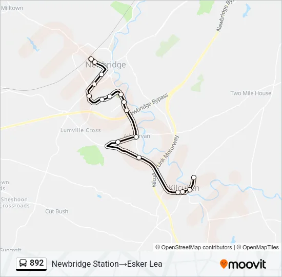892 Bus Line Map