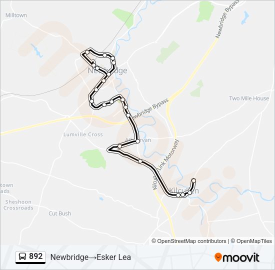 892 Bus Line Map