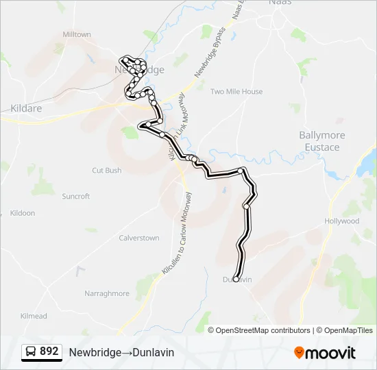 892 Bus Line Map