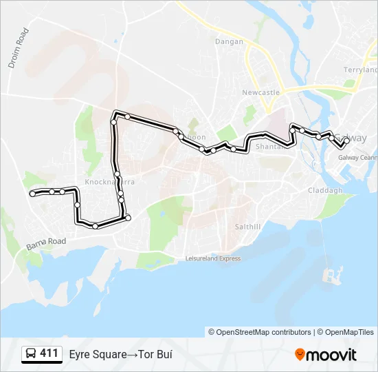 411  Line Map