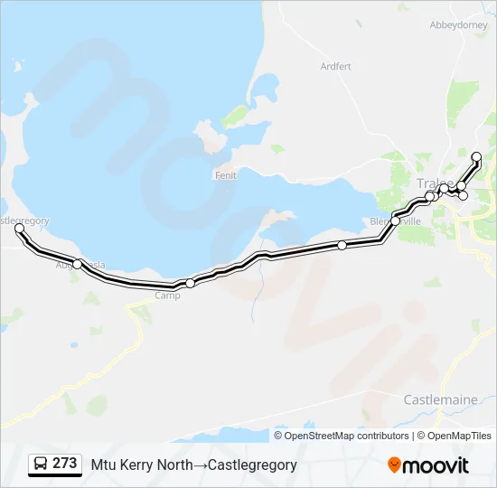 273 Bus Line Map