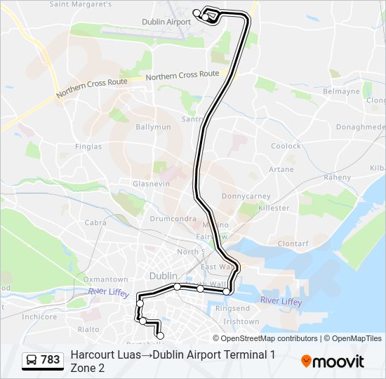 783 Bus Line Map