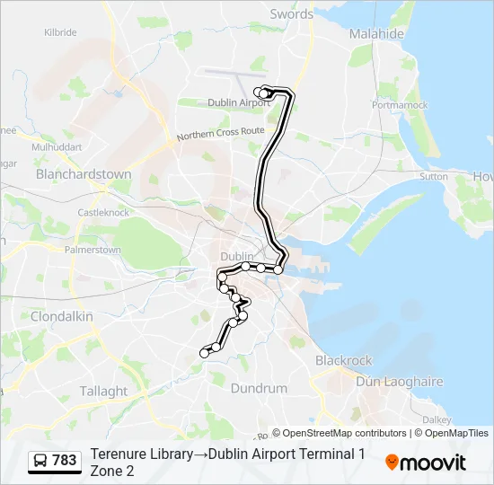 783 Bus Line Map