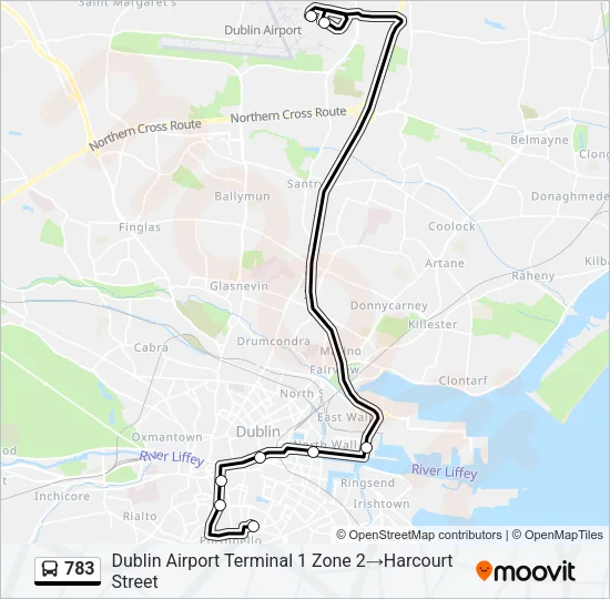 783 Bus Line Map