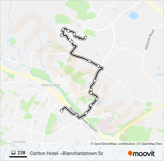 238 Bus Line Map