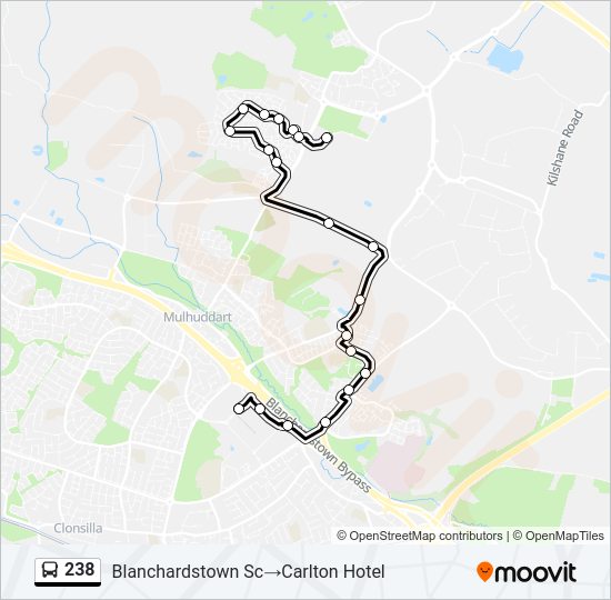 238 Bus Line Map