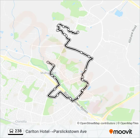 238 Bus Line Map